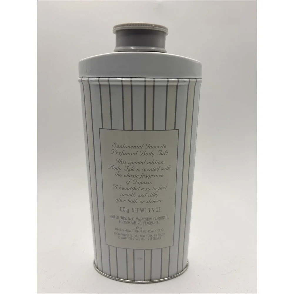 Vintage Avon Topaze Perfumed Body Talc 3.5 oz NOS  1996 Sealed